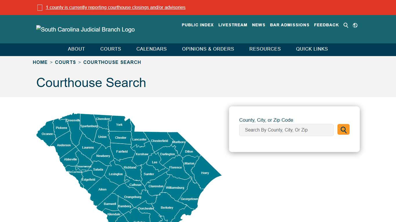 Courthouse Search - South Carolina Judicial Branch